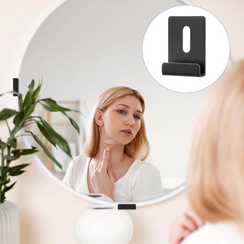 Image of 12 Pack Metal Mirror Clips for Wall Mounting, Wide Channel Mirror Hanging Hardware Kit, Heavy Duty Mirror Holder Clips with Screws, Mirror Brackets for Wall Mounting Frameless Mirror Billboard (Black)