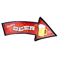 Insegna Luminosa Vintage Anni '50 Con LED - Bar Birra Caffè - Metallica, 60x23 Cm - 6