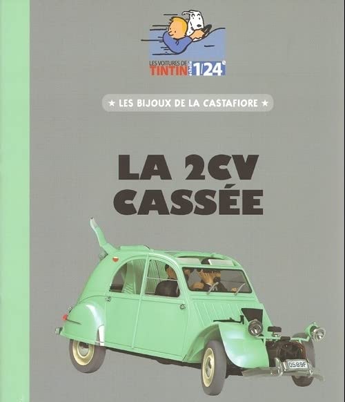 Vintage car Tintin, the broken Citroën 2CV Dupondt Nº11 1/24 (2020