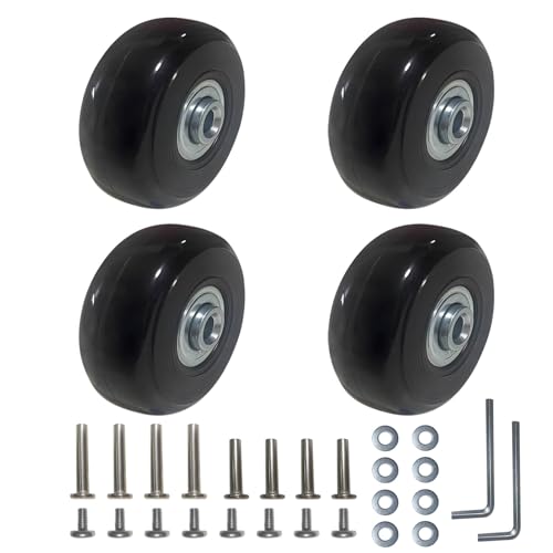 Luggage Wheel Replacement, 50mm x 18mm Luggages Suitcase Replacement Wheels Set of 4, Repair Wheels for Luggage for Travel Box, Suitcase