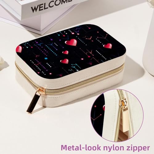 Caja de almacenamiento para joyas en terciopelo con compartimentos extraíbles 7