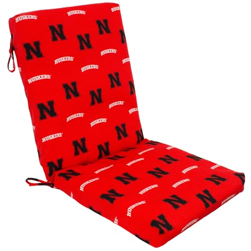 Image of College Covers Everything Comfy Nebraska Cornhuskers 2pc Chair Cushion