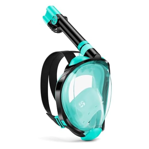 WSTOO Full Face Snorkel Mask - Designed for Surface Snorkeling,180 Degree Panoramic Anti-Fog Anti-Leak with Camera Mount Foldable Snorkel Mask