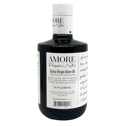 Image of Amore Passami l'Olio Extra Virgin Olive Oil, 16.9 fl oz (500ml) | 100% Italian, Cold-Pressed, Premium Olive Oil From Umbria