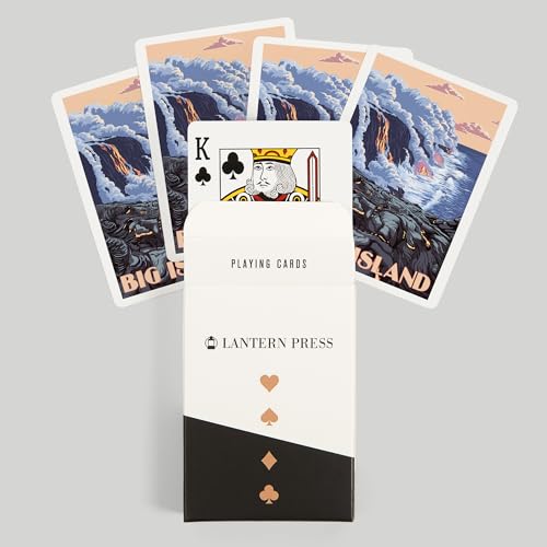 Lantern Press Hawaii Big Island Lava Flow 52 Cartas Póker miniatura 6