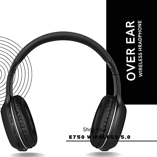 Buddymate E750 Over-Ear Wireless Headphone Black - Image 5