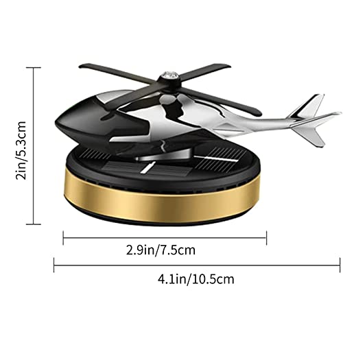 Image of Helicopter Car Air Freshener | Rotating Solar Car Freshener, Airplane Car Perfume, Propeller Design, Long-Lasting Fragrance