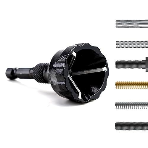 Jawfait Deburring External Chamfer Tool, Deburring Drill Bit with Carbide