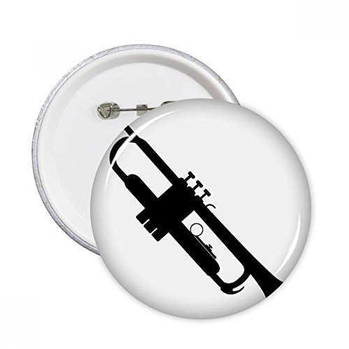 Badge bouton broche motif Corne Musique classique ronde multicolore taille L vêtement