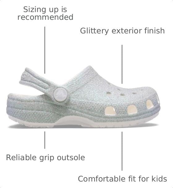 Image of Crocs Unisex-Child Classic Glitter Clogs (Toddler)