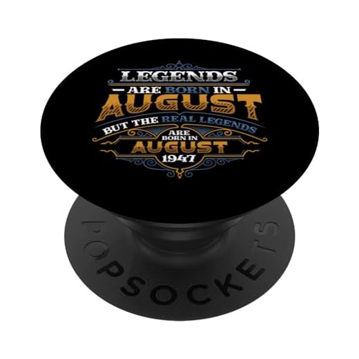 Las leyendas nacen en agosto de 1947 cumpleaños de los hombres PopSockets PopGrip Intercambiable