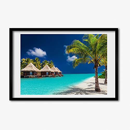 Cadre photo Mdf Tulup Maldives 60x40cm pour salon lumineux