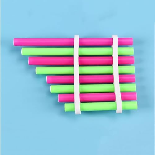 Toyvian DIY PanflöTe FüR Kinder, 2 Set Bunte Hausgemachte Pan Hausgemachte Panflöte Student Wissenschaft Experiment Bastelset Kinder FüR Experimente Und Kreative Entfaltung