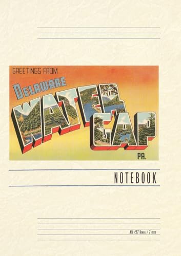 Vintage Lined Notebook Greetings from Delaware, Water Gap, Pennsylvania