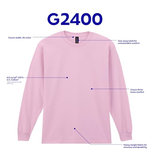 Image of Gildan Adult Ultra Cotton Long Sleeve T-Shirt, Style G2400, Multipack
