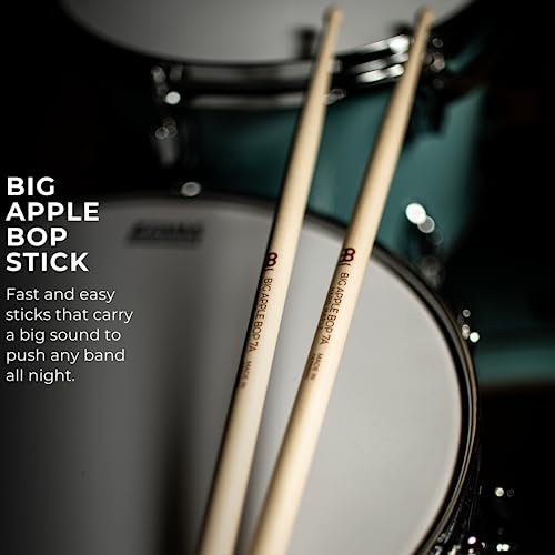 Meinl Stick & Brush Drumsticks, Big Bop 7A - North American Heavy Maple with Large Acorn Shape Wood Tip - MADE IN GERMANY (SB123) - Image 2