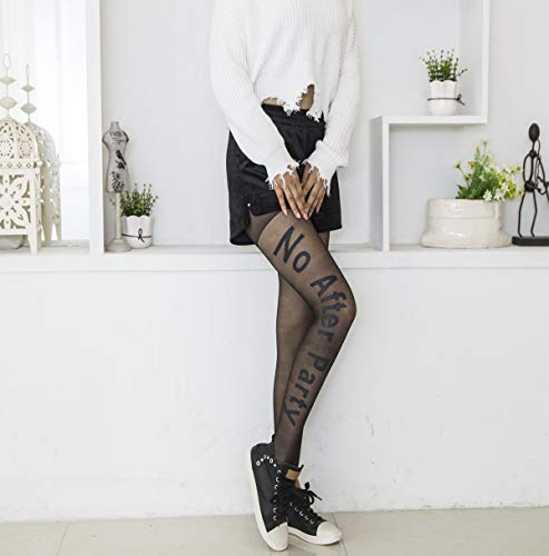Image of Ulalaza Sparkle Hollow Out Letter Nude Colorful Rhinestone Hot Drilling Fishnet Pantyhose Tights for women Luminous