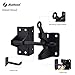 Heavy Duty Automatic Gate Latch for Wooden Fences,Self Locking Metal Gates for Vinyl Fence Outswinging Pool Gate Door Latches, Black