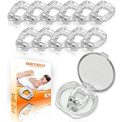 Clip Magnetico Para Celular Mobi Lock Clip Nasal magnético antirronquidos (Paquete de 12 Unidades) - Una solución Sencilla para los roncadores - Dispositivo Reutilizable contra los ronquidos para Dormir tranquilamente