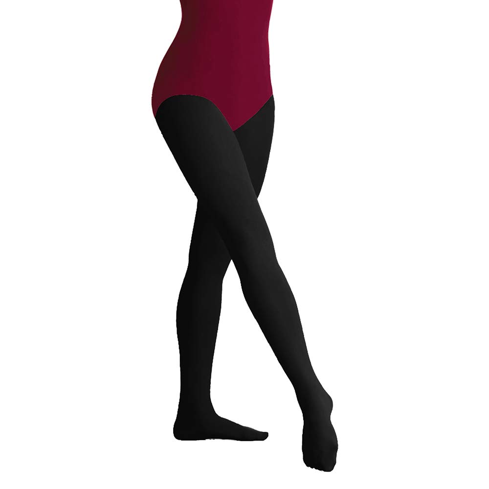 Body Wrappers A30X Women's Plus Size Total Stretch Footed Tights (3X/4X - Black)