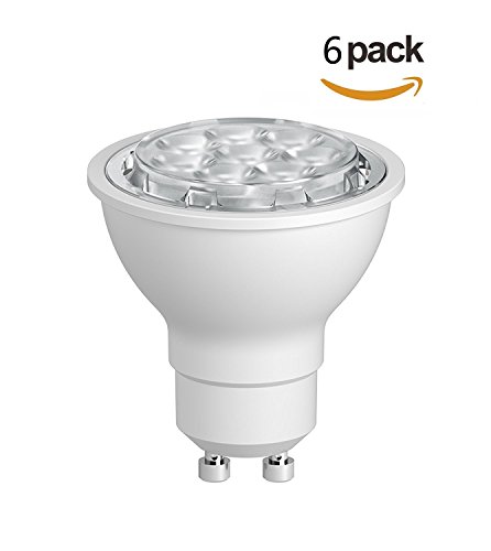 SmartSun GU10 - Foco LED de 6,5 W, luz blanca cálida, luz blanca fría, no regulable, equivalente a halógena de 50 W, superbrillante, ahorro de energía, iluminación para interiores y salones, comedores, dormitorios, etc. 6.50W, 230.00V