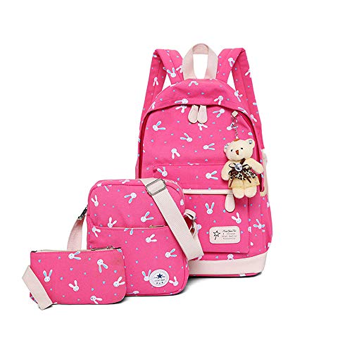 Mochila de escuela de lona gris antitensión para secundaria con estuche de bolígrafos 2