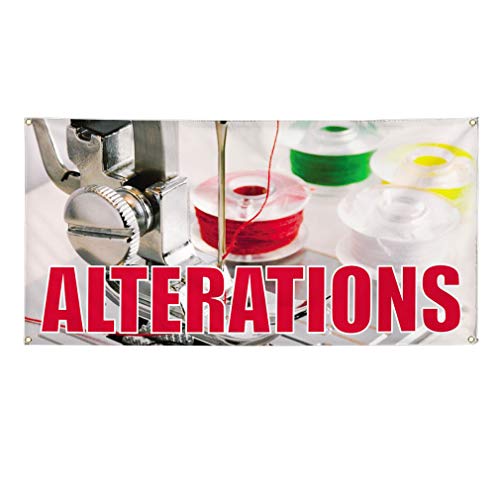Vinyl Banner Multiple Sizes Alterations Outdoor Advertising Printing B Business Outdoor Weatherproof Industrial Yard Signs White 6 Grommets 36x72Inches
