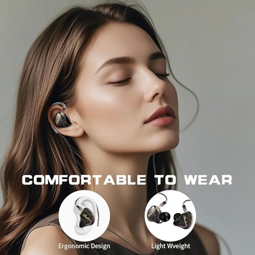 Image of DEMAKE in Ear Monitor with Detachable Silver-Plated 3.5mm Cable, with Mic