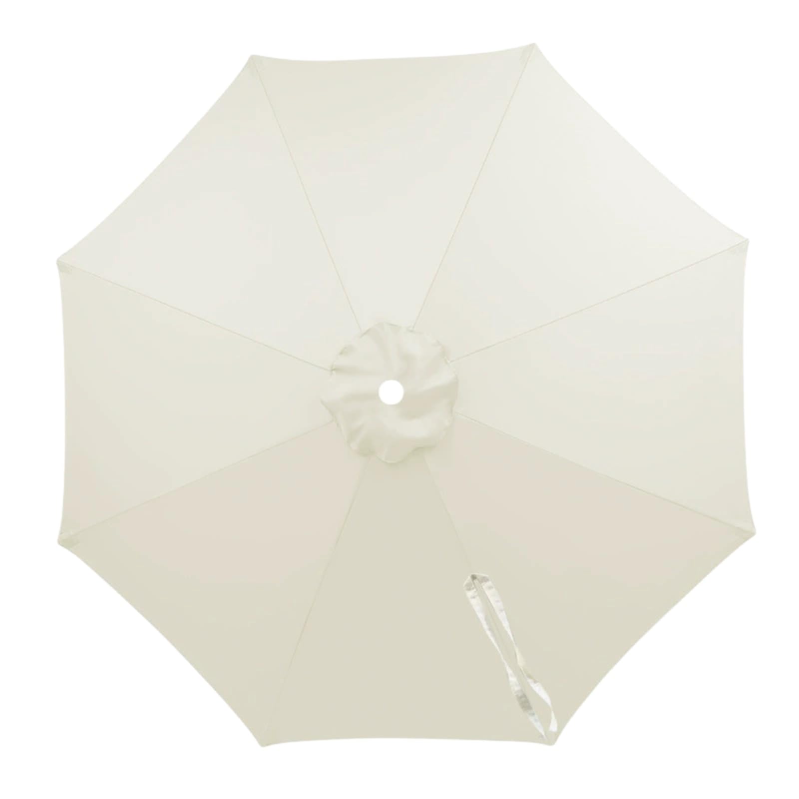 Replacement Parasol Canopy 8 Ribs, 2m 2.5m 3.0m 3.5m 4.0m Waterproof Garden Sunshade Top Cover, Thick Fade Resistant Round Fabric UV Protection for Outdoor Patio Umbrella(Cream,4.0m/13.1ft)