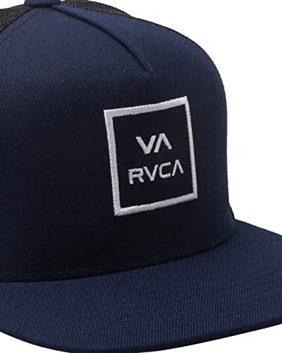 Rvca Adjustable Snapback Hat, Boys Trucker/Navy/White, One Size #TOP3