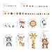 wondever Forest Animal Wall Stickers Giraffe Bear Deer Lion Polka Dot Peel and Stick Wall Art Decals for Baby Nursery Kids Bedroom Playroom