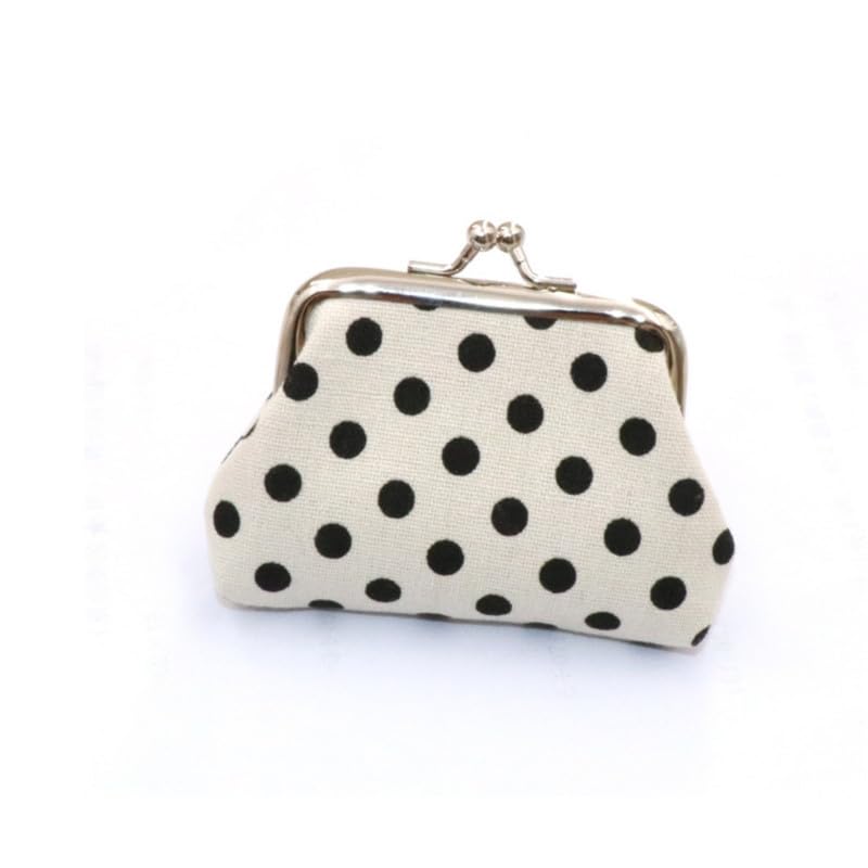 Dot Canvas Purse Creative Small Bag for Students & Tourists | White-image-18