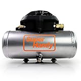 SuperHandy Air Compressor Cordless 2 Gal 135 PSI 10Amp 3/4eHP Portable Tire Inflator Ultra Quiet Oil...