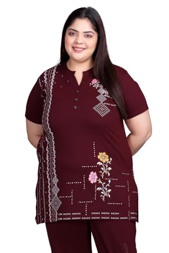 Image of In Love Women's Cotton Blend Plus Size Printed Kurti