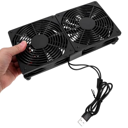 Ventilateur USB double pour PC et routeur UKCOCO ultra-mince - 5