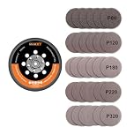 MAXXT a 150mm Hook & Loop DA Sander Backing Plate Pad and 30pcs sandpaper, Dual-Action Random Orbital Sanding Pad - Low Profile Edge, Medium Density - for MAXXT Brushless Orbit Sander