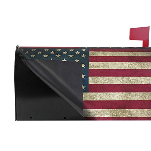 image for ALAZA Welcome Mailbox Covers Magnetic Retro Vintage US American Flag P