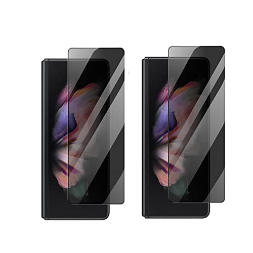 Film Verre Trempé Samsung Galaxy Z Fold 3 Noir [Pack de 2] Robuste Anti-Choc et Transparent