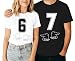 LuxLass 67 Shirts for Couples Six Seven Meme Matching T-Shirt 6 7 Streetwear Tee Tops