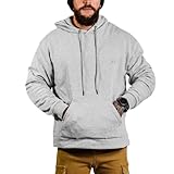 NBT Clothing Aramid Lined Motorcycle Protective Hoodie - Pockets for CE Armor (No Armor Included) - Reinforced Stitching & Zippered Kangaroo Pocket Grey