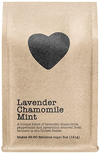 Lavender Chamomile Mint, 45-60+ Servings, Eco-Conscious Zip Pouch, Caffeine Free, Pure Loose Leaf Tea Grown in America, 5.0 Ounce (Medium)