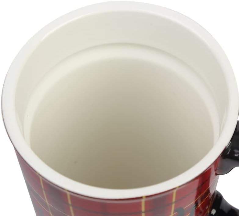 Topadorn 17 oz Christmas Ceramic Mugs, Ceramic Travel Cups with Reindeer Design - Gift for Family and Friends, Ideal for Holiday Party, Hot Chocolate, Tea(Reindeer) - Image 9