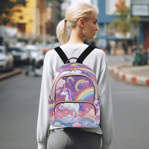 Image of senya Magic Unicorn Rainbow Women Backpack Purse Travel Daypack Shoulder Bag