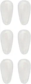 02 Par Plaqueta Adesiva Silicone Acetato Armação Óculos Diversos Modelos Preto ou Fosco Cola (Gota Fosca)