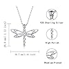 MANBU-Sterling-Silver-Dragonfly-Earrings-Bracelet-Necklace-Celtic-Jewelry-Gifts-for-Women-Dragonfly-Lovers MANBU Sterling Silver Dragonfly Necklace for Women: Celtic Infinity Dragonfly Pendant Christmas Jewelry Gifts for Dragonfly Lovers (Antiqued dragonfly)