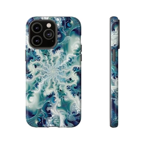 Coque résistante iPhone 14 Pro Max brillante antichoc motif fractal