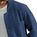 Qolkmuiy-GJ Men's Notched Lapel Single Breasted Cardigan Fashion Stand Collar Knitting Coat Soft Button Down Overshirt Coat (Blue,Medium)