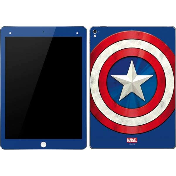 Skinit Decal Tablet Skin Compatible with iPad Pro 9.7in - Officially Licensed Marvel Captain America Shield Design