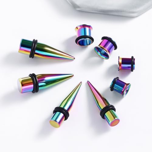 ANAZOZ Oortunnel 8 mm, oorplug dames roestvrij staal 2 stuks oorbellen