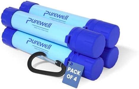 Purewell Filtre à eau extérieur - Paille de filtration d'eau pers...